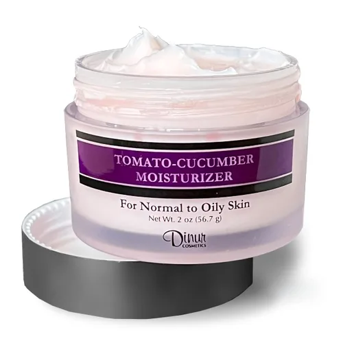 Vista 2 de Dinur Cosmetics Hidratante de tomate y pepino de 2 onzas, hidratante facial para nutrir la piel seca, crema facial para minimizar las arrugas