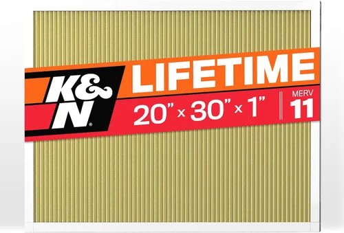 Vista 10 de K&N Filtro de aire para horno HVAC de 20 x 30 x 1, dura toda la vida, lavable, Merv 8, el último filtro HVAC que comprarás, respira de forma segura