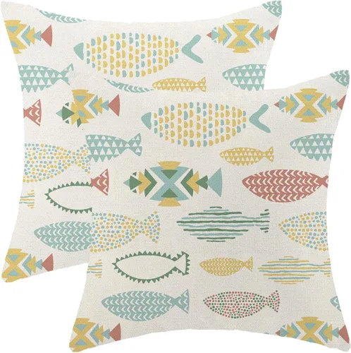 Vista 32 de Fundas de Almohada de Antílope 16x16 Paquete de 2, Fundas de Almohada Decorativas con Estampado de Piel de Animal Azul Marino, Fundas de Almohada
