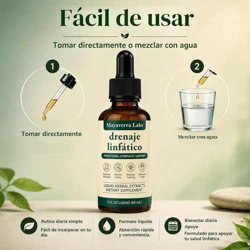 Vista 5 de Mayaverra Drenaje Linfático Gotas, Drenaje Linfático Mayaverra, mezclas de hierbas naturales, veganas y sin OMG, 2 onzas