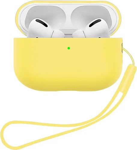 Vista 7 de Funda protectora para Airpods Pro 2 de silicona suave compatible con Apple AirPods Pro de 2ª generación 2022 LED frontal visible (negro)