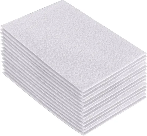 Vista 195 de FabricLA Hojas de fieltro acrílico para manualidades, cuadrados de fieltro precortados suaves de 4 x 4 pulgadas (3.9 in x 3.9 in), utiliza hojas