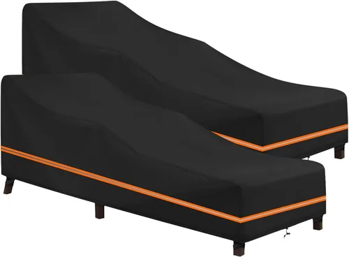 Vista 8 de Waterproof Garden Sunbed Cover,Heavy Duty 600D Oxford Fabric Windproof Outdoor Sun Lounger Covers Anti-UV Patio Sunbed Lounger