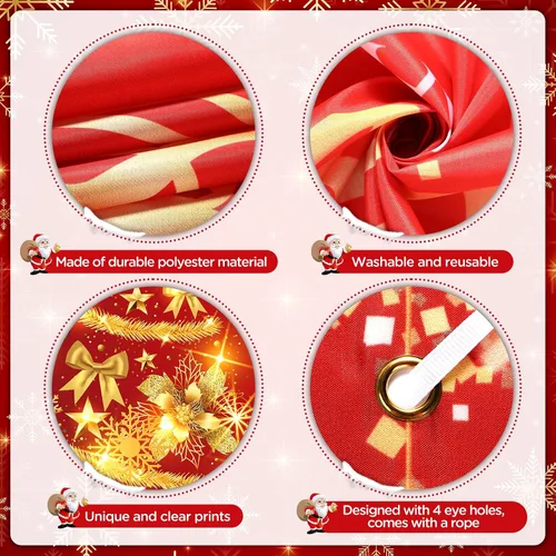 Vista 4 de Rumia Decoraciones de pancarta de Feliz Navidad y Año Nuevo, telón de fondo de fotos de Navidad, árbol de Navidad y telón de fondo de fiesta, diseño