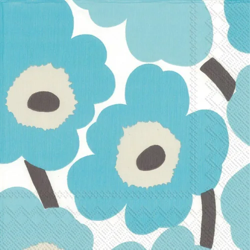 Vista 5 de IHR Ideal Home Range Servilletas de cena Marimekko desechables de 3 capas de papel, 8.5 x 4.5 pulgadas, Juhannustaika, 16