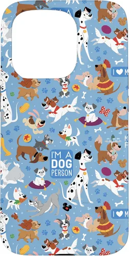 Vista 14 de Disney Funda azul para iPhone 17 con texto en inglés "Dogs I'm a Dogperson