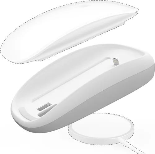 Vista 8 de Cargador de ratón TATOFY Compatible con Magic Mouse 2 (USB-C) Agarre con soporte de carga inalámbrica, base ergonómica (Negro)