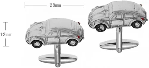 Vista 2 de MRCUFF Par de gemelos icónicos de carreras de autos en una caja de regalo de presentación y paño de pulido