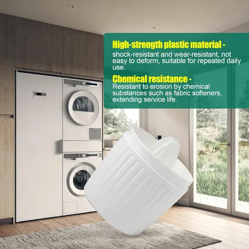 Vista 5 de Taza dispensadora de suavizante de tela apta para lavadora de carga superior Whirlpool – Reemplaza W10850126, W10680195, W10777971, blanco