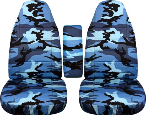 Vista 15 de Totally Covers Compatible con Ford Ranger/Mazda Serie B 2004-2012, fundas de asiento de cubo de camión de camuflaje con funda para reposabrazos beige