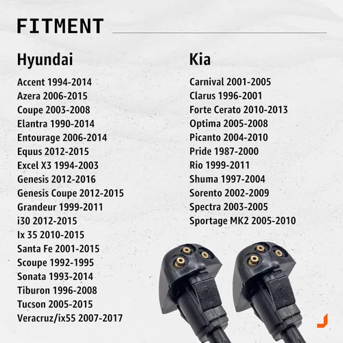 Vista 2 de Click&Fit Boquillas de Limpiaparabrisas compatibles con Hyundai Tucson 2005-2015, Elantra 90-14, Santa Fe 2001-2015, Sonata, Kia Sportage 2005-2010