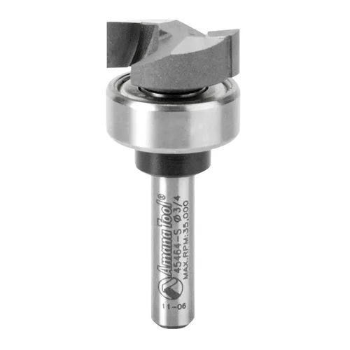 Vista 42 de Amana Tool 45487 - Broca de carburo con punta de carburo, 45487, vástago de 1/2 x 1/4 pulgadas con rodamiento de bolas superior