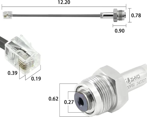 Vista 3 de 243222 Transductor de presión del rociador sin aire, sensor de transductor de presión del rociador de pintura, ajuste adecuado para el pulverizador