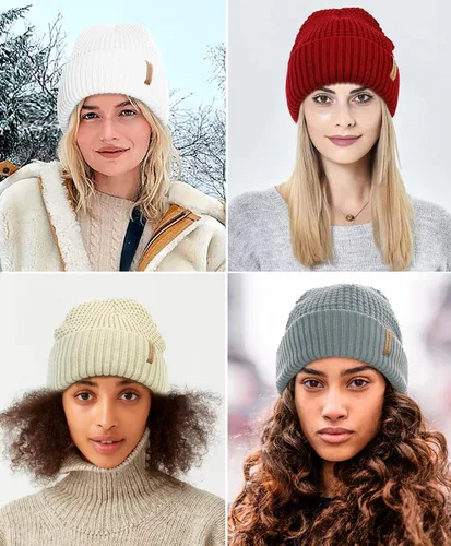Vista 7 de LAPI.ZAPI Gorro de invierno para hombre, con forro polar, gorro deportivo para mujer al aire libre
