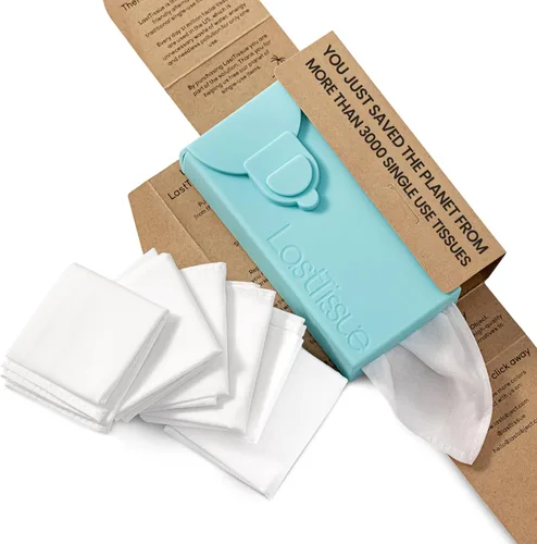 Vista 16 de LastTissue® Paquete de pañuelos de algodón reutilizable Toallas faciales y pañuelos para hombres y mujeres – Pañuelo facial lavable y sostenible