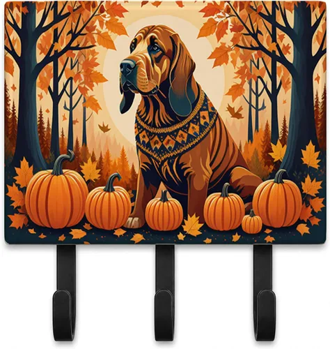 Vista 74 de Affenpinscher - Correa de otoño o llavero Affenpinscher Fall artwork on ceramic tile with three steel hooks for keys, leashes, towels