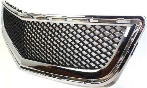 Vista 2 de Evan-Fischer - Rejilla de parachoques compatible con Chevrolet Traverse 2009-2012, carcasa cromada con inserto negro frontal de plástico GM1036120