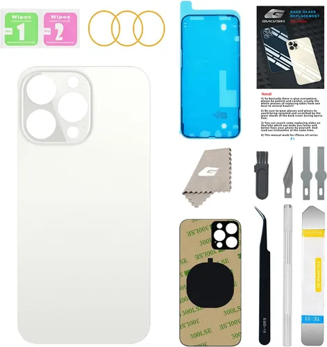 Vista 38 de Reemplazo de cristal trasero para iPhone 15Pro Max con herramientas Repir Big Hole OEM Rear Cover Glass Pre-Installed Internal Parts Easier