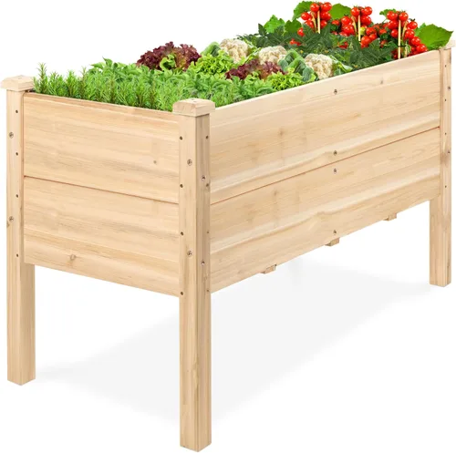 Vista 34 de Best Choice Products Cama de jardín elevada de 48 x 24 x 30 pulgadas con profundidad extra profunda de 16 pulgadas, soporte para maceta de madera