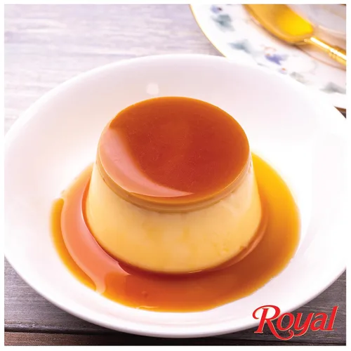 Vista 4 de Royal Mezcla bilingüe de postre de flan, tamaño familiar, sin grasa, 3.81 onzas (paquete de 12)