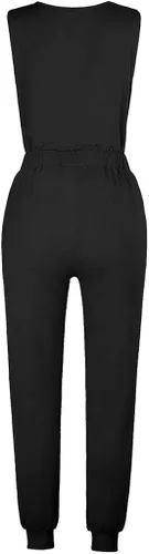 Vista 3 de Conjunto de 2 piezas de ropa de verano para mujer, ajuste holgado, cómodo, camiseta de manga corta con pantalones largos con cordón
