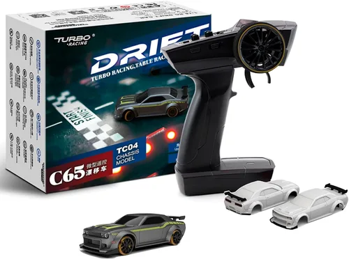 Vista 11 de FLYCOLOR Turbo Racing 1:76 C82 RC Truck Car Full Proporciontional RC Mini Sports Car Control remoto para adultos Regalo (negro)