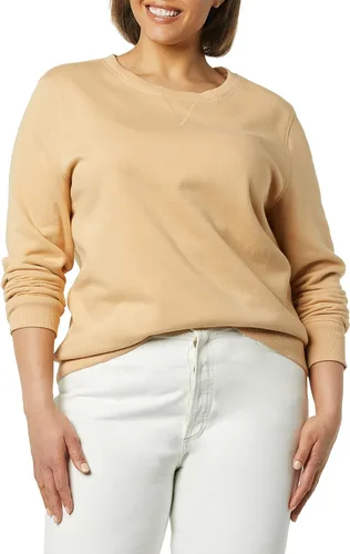 Vista 19 de Amazon Essentials Sudadera de forro polar con cuello redondo y manga larga para mujer Rayas horizontales blanco marino