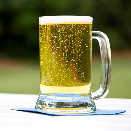 Vista 4 de Amlong Crystal Taza de cerveza sin plomo – 12 oz (derecho para 1 botella), juego de 2