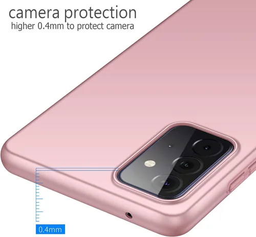 Vista 3 de Funda protectora delgada para Samsung Galaxy A52 5G con acabado mate, protege de arañazos, deslizamientos, golpes y huellas dactilares
