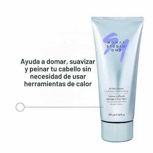 Vista 2 de MONAT STUDIO ONE™ Crema de secado al aire, suave, crema para peinar el cabello para sujeción táctil y protección contra la humedad. Control