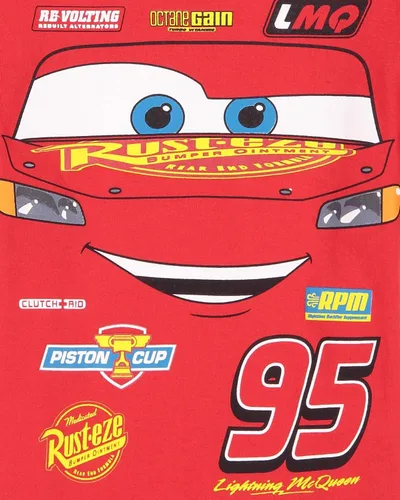 Vista 5 de Disney Cars - Conjunto de camiseta deportiva y pantalones cortos de malla, tallas de bebé a niño grande (18 meses - 10-12)