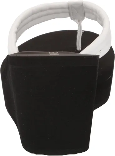 Vista 3 de NINE WEST Sandalias de cuña Spins para mujer, Blanco