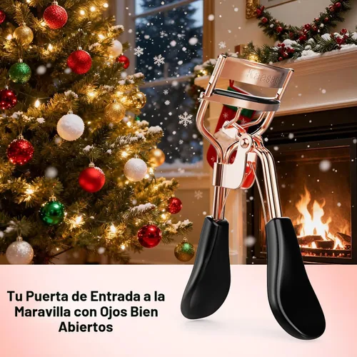 Vista 8 de Kaasage Rizador de pestañas para elevar y rizar, herramienta profesional de maquillaje de acero inoxidable con mango ergonómico y 6 almohadillas