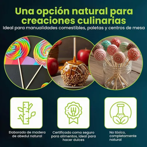Vista 7 de 200 varillas de madera de 1/4 x 6 pulgadas, clavijas de madera precortadas para tartas escalonadas, palos de madera para suministros