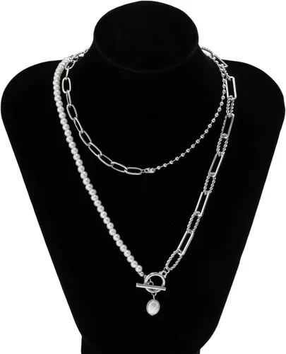 Vista 3 de YANCHUN - Collar con estilo de gargantilla de estrella dorada para mujer, collar de capa delicada para adolescentes y niñas, regalo ideal