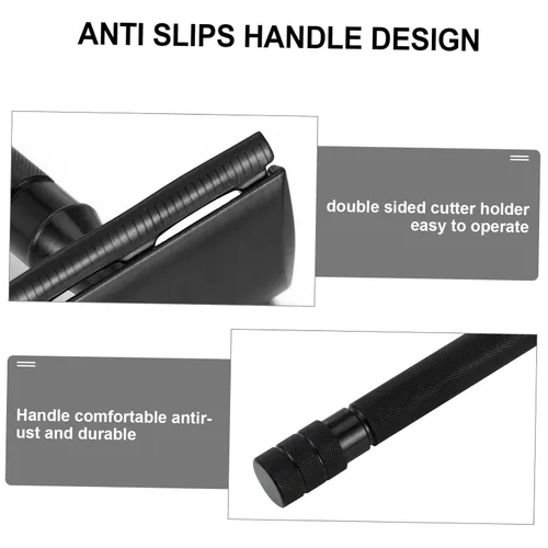 Vista 4 de Angoily 2 unids seguridad afeitadora barba recortadora reutilizable doble hoja más cercana afeitado durable hombres herramienta de afeitar