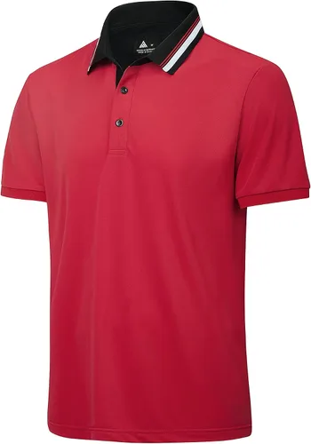 Vista 2 de GEEK LIGHTING Polo para hombre de manga corta con cuello casual de golf