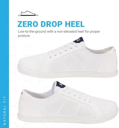 Vista 3 de Xero Shoes Zapatos casuales para caminar descalzos para hombre Dillon Zapatos clásicos para caminar para hombre Cero caída, puntera ancha