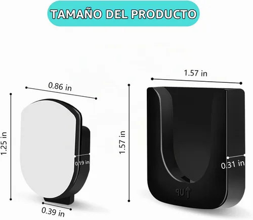 Vista 2 de Soporte magnético para control remoto de 4 piezas, autoadhesivo, adecuado para la parte trasera de TV, así como para ventilador de TV y controles