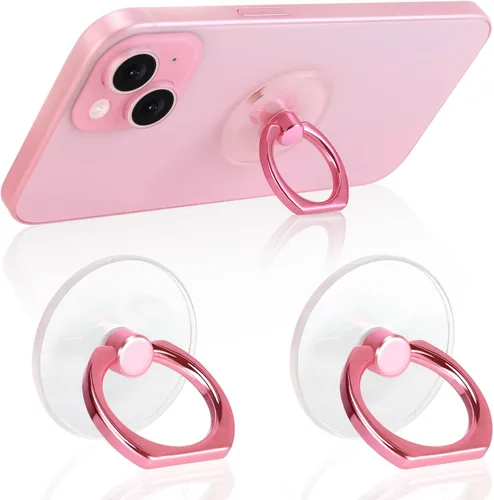 Vista 10 de Jsoerpay Soporte de anillo para teléfono celular, soporte de anillo transparente con rotación de 360°, soporte transparente para teléfono celular