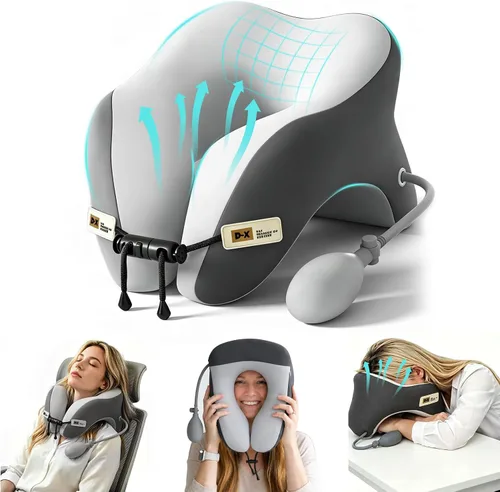 Vista 8 de Almohada de escritorio para siesta, almohada cervical para silla de oficina, almohadas de apoyo para el cuello para dormir en el escritorio