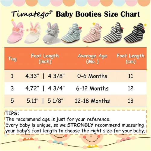 Vista 6 de TIMATEGO - Pantuflas tipo botines de felpa con suela antideslizante para recién nacidos, bebés, niños y niñas