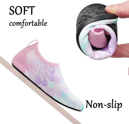 Vista 3 de Centipede Demon Zapatos de agua para niños y niñas, secado rápido, calcetines acuáticos para deportes, playa, natación, surf