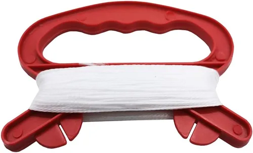 Vista 4 de Paquete de 10 mini bobinadoras de carrete de cometas pequeñas, tablero de agarre rojo con cuerda de 98.4 ft para principiantes Fly Tiny Kites