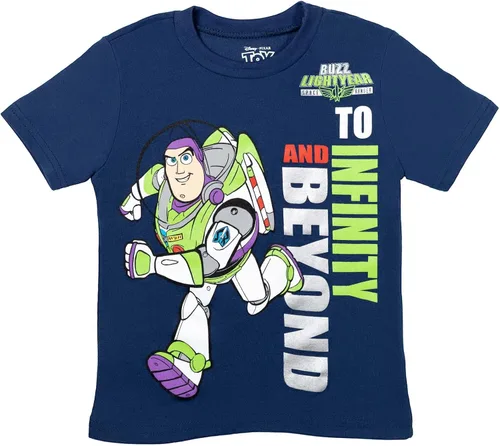 Vista 2 de Disney Pixar Toy Story Woody Buzz Lightyear Bo Peep Rex camiseta atlética pantalones cortos de malla conjunto de bebé a niño grande