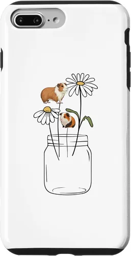 Vista 10 de iPhone 12 mini linda mamá conejillo de indias, funda de flores de conejillo de indias