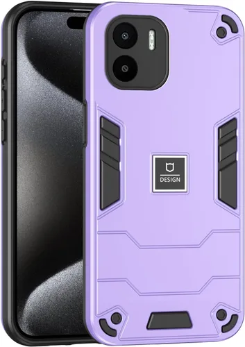Vista 261 de Funda compatible con Redmi A1, compatible con Redmi A2 2 en 1 [PC dura + TPU], funda de teléfono negra