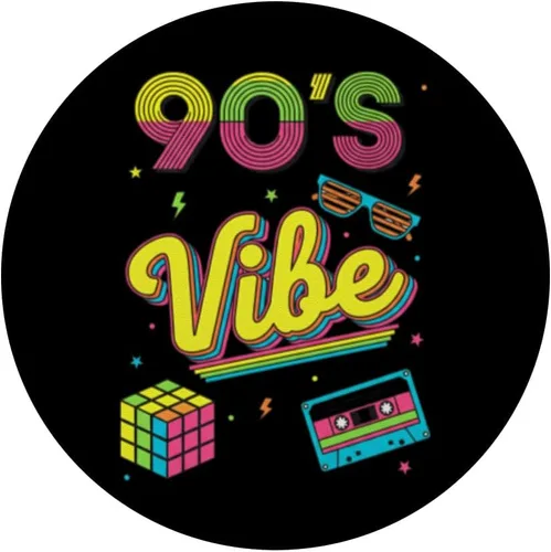 Vista 3 de 90s Nostalgia Retro Apparel - 90'S Vibe Retro PopSockets Adhesive PopGrip