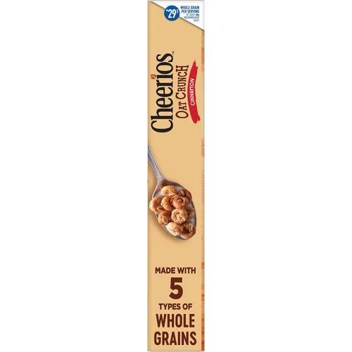 Vista 4 de Cheerios Cereal de desayuno crujiente de avena y canela, 15.2 oz