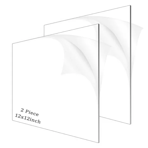 Vista 17 de 4 piezas de láminas acrílicas de 1/8" de grosor (3mm), plexiglás fundido transparente de 18" x 24" con papel protector para letreros, proyectos